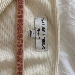 Madewell cream blouse. Size Large.